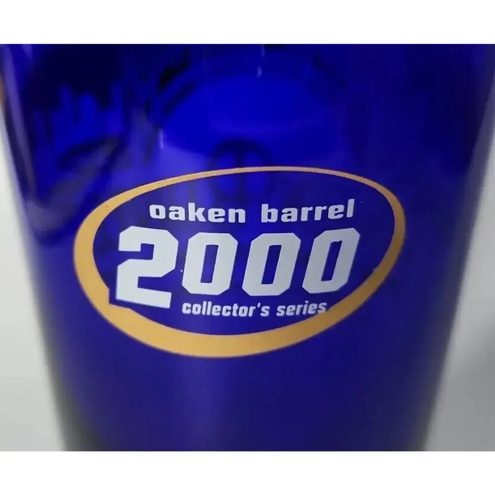 Oaken Barrel Brewing 2000 Collector's Blue Pint Beer Glass Indianapolis‎ U94